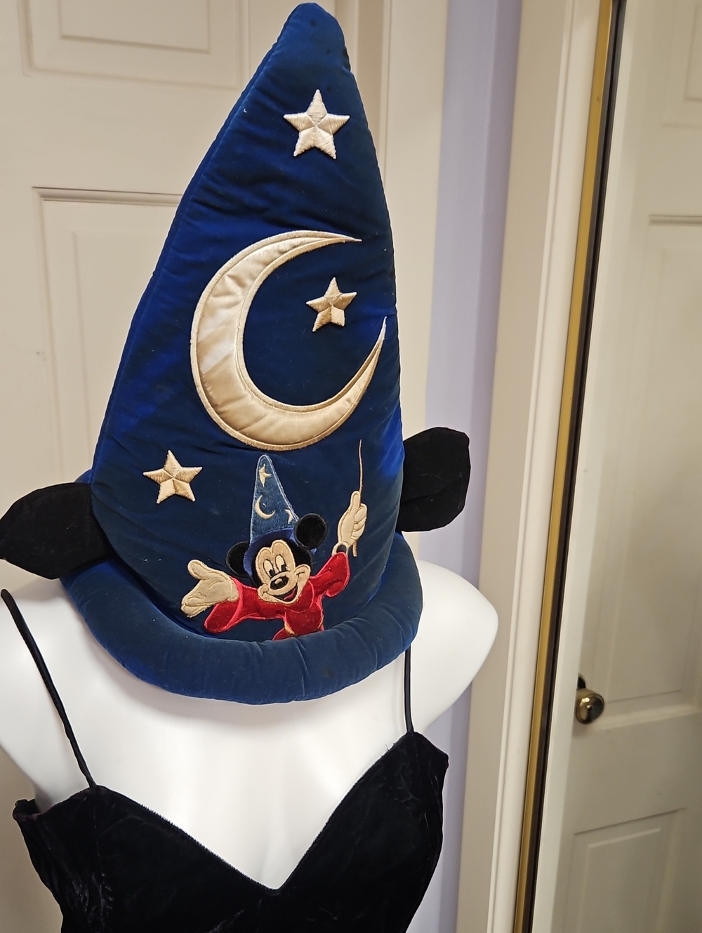 Fantassia Classic Sorcerer Hat Costume with Embroidered Mickey Mouse